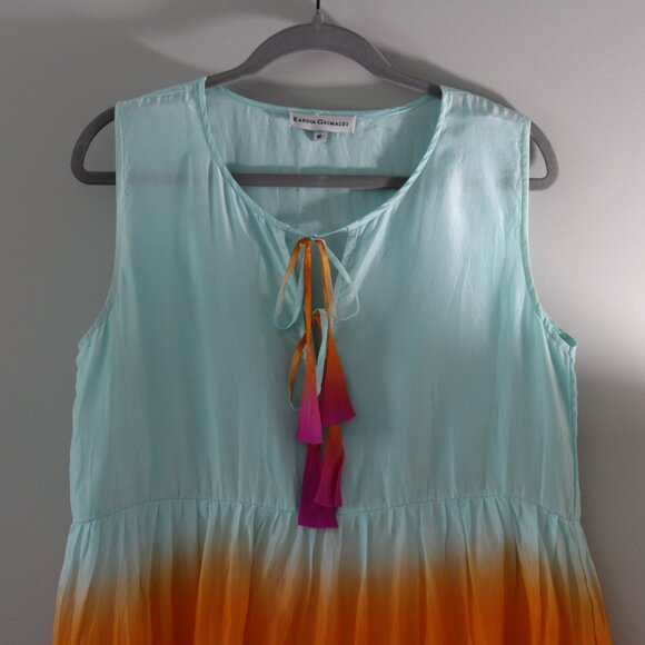 Karina Grimaldi Cambridge Mini Dress Size M 100% Silk - Picture 2 of 13